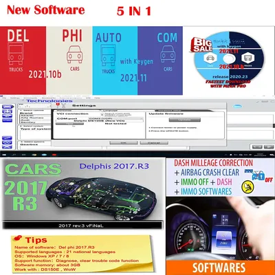 2024 Latest Autocoms 2021.11+Delphis 2021.10b with keygen+ For Delphi 2017 r3 Keygen+IMMO OFF