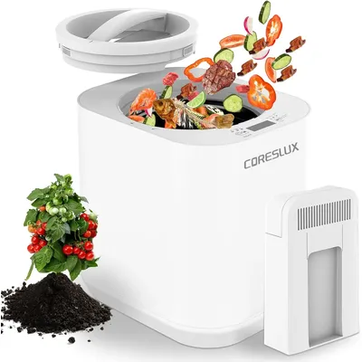 4L Electric Composter for Kitchen, Smart Compost Bin Outdoor/Indoor, Odorless/Auto-Cleaning/Low