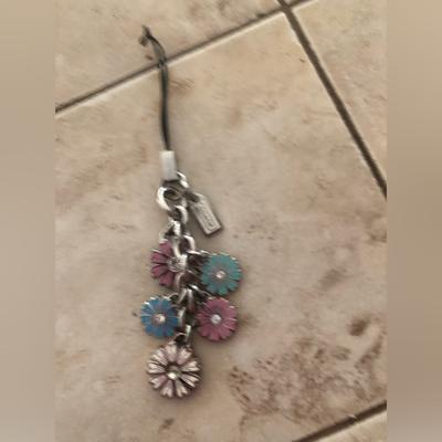 Coach Accessories | Authentic Coach Phone Floral Charms- 853 $25 Or $20 W/Offer | Color: Blue/Pink | Size: Os