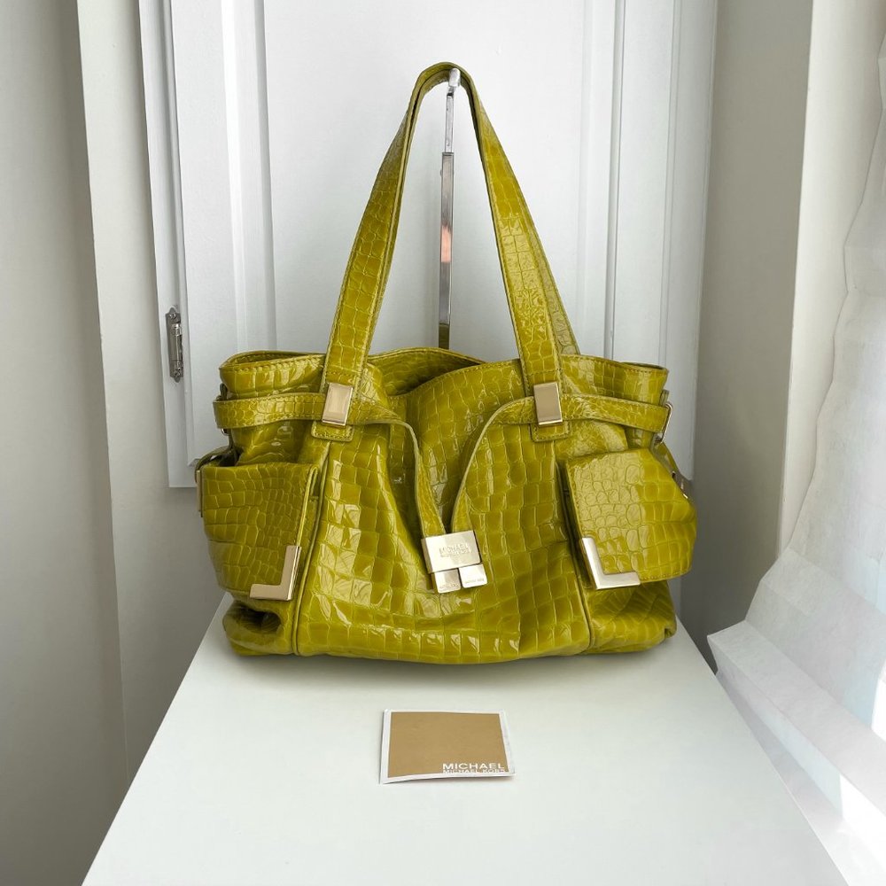 Michael Kors Bags | Brand New Michael Kors Croc Handbag | Color: Green/Yellow | Size: Os