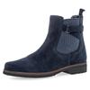 Chelseaboots GABOR, Damen, Gr. 35, blau (nachtblau), Veloursleder, Elastischer Einsatz, klassisch, Schuhe, Blockabsatz, Stiefelette, Businesschuh mit Best Fitting