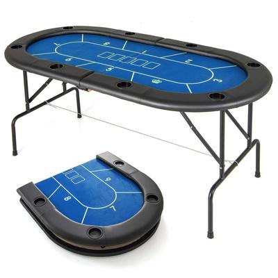 Costway 8 Players Card Board Game Table with 8 Cup Holders - See Details