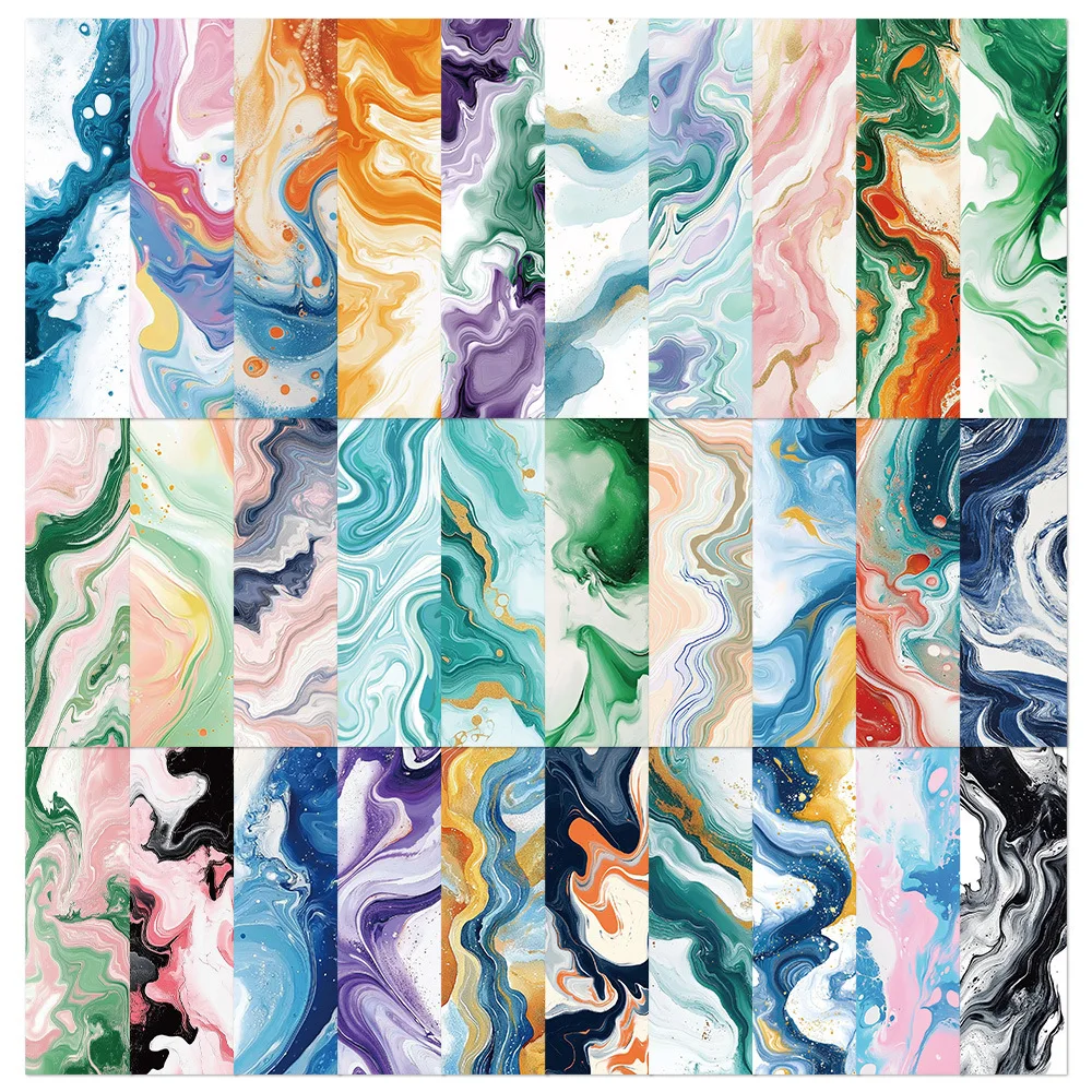 30 Stück schwimmende Farb-Lesezeichen, DIY-Lesezeichen, Dekoration, Teiler, schöne Seiten-Lesezeichen für Studenten, Geschenke Image