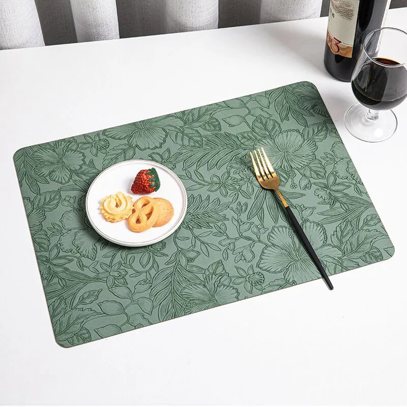 Sets de table individuels en cuir, tapis de table antidérapants et résistants à la chaleur pour table de cuisine, sets de table imperméables