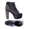 Jeffrey Campbell Damen Stiefelette, Gr. 39, schwarz, Leder