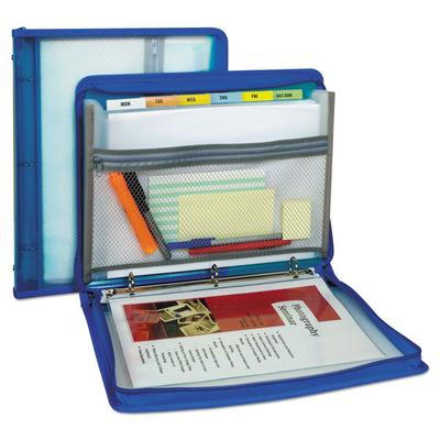 C-Line Zippered Binder with Expanding File, 2" Expansion, 7 Sections, Zipper Closure, 1/6-Cut Tabs, Letter Size, Bright Blue (CLI48115) Each C-Line® F