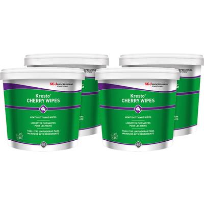 SC Johnson XL Cherry Heavy Duty Hand Wipes, Cherry, 10" x 12", White, Red, 520/Carton (SJNKCW130WCT) Case of 520 Cleaning Wipe