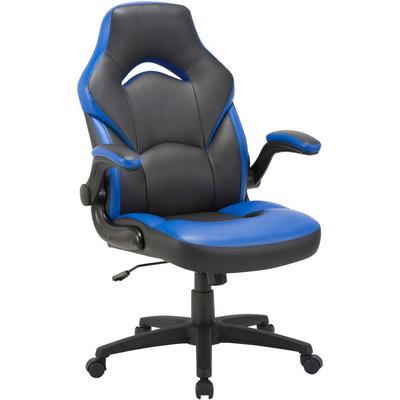 LYS Chair, Gaming, High-Back, 20-1/2"Wx28"Lx47-1/2"H, Blue/Black (LYSCH701PABE) Each Lorell Gaming Chairs
