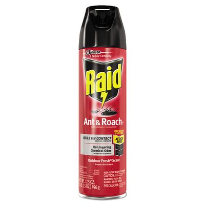 Raid Ant and Roach Killer, 17.5 oz Aerosol Spray, Outdoor Fresh, 12/Carton (SJN351104) Case of 12 Raid® Insecticides