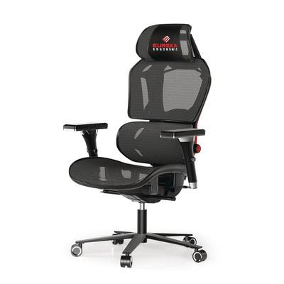 Eureka Ergonomic(R) Typhon Hybrid Chair, Supports Up to 220 lb, 18.5" to 22.05" Seat Height, Black Mesh Seat, Black/Red Mesh Back, Black Base (EKAGC05