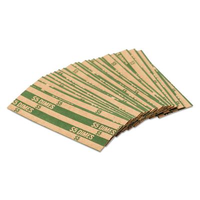 Pap-R Products Flat Coin Wrappers, Dimes, $5, 1000 Wrappers/Box (CTX30010) Box of 1000 Cash/Coin Wrappers
