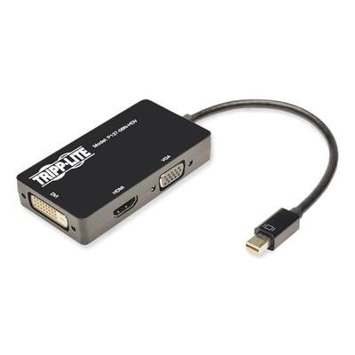 Tripp Lite Keyspan Mini DisplayPort to VGA/DVI/HDMI All-in-One Adapter/Converter, Thunderbolt 1 and 2, 6" (TRPP13706NHDV) Each A/V Cable