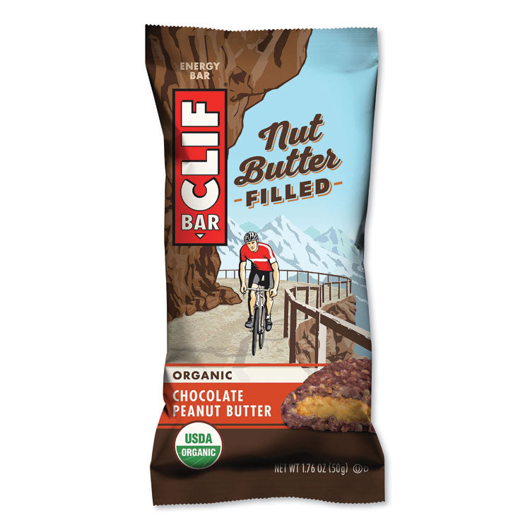 CLIF Bar Nut Butter Filled Energy Bar, Chocolate Peanut Butter, 1.76 oz Bar, 12 Bars/Box (CBCCCC56801) Box of 12 CLIF® Bar Meals & Snack Bars