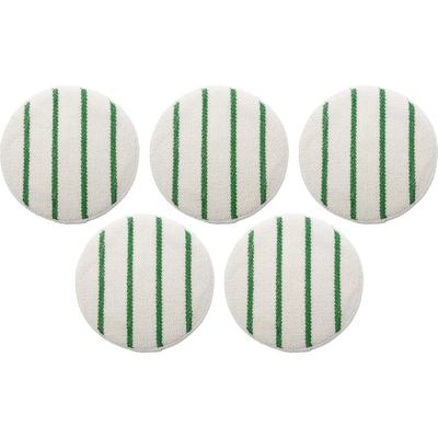 Rubbermaid Commercial Green Stripe Carpet Bonnet, 5/Carton, White, Green (RCPP26900CT) Case of 5 Rubbermaid® Commercial Cleaning Pad