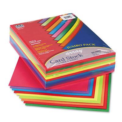 Pacon Array Card Stock, 65 lb Cover Weight, 8.5 x 11, Assorted Lively Colors, 250/Pack (PAC101199) Each Pacon® Art & Design Paper