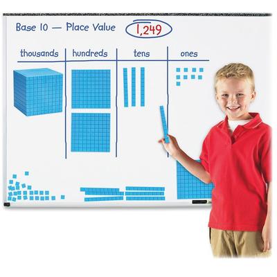 Learning Resources Giant Magnetic Base Ten Set, 6.75"L x 6.75"H, Blue (LRNLER6366) Each Learning Toy