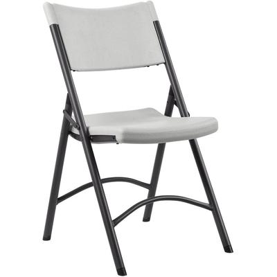 Lorell Folding Chair, 18-1/2"x21-7/8"x33-1/8", 4/Carton, Platinum (LLR62515) Case of 4 Folding Chairs