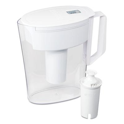 Small 6-Cup Water Filter Pitcher with 1 Standard Filter, Bright White/Clear, 2/Carton (CLO36089) Case of 2 Brita® Decanters & Pitchers