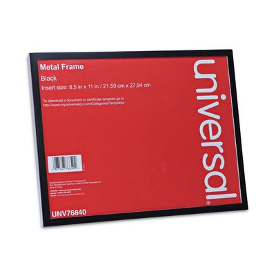 Universal Metal Photo Frame, Aluminum, 8.5 x 11, Black (UNV76840) Each Universal® Frames
