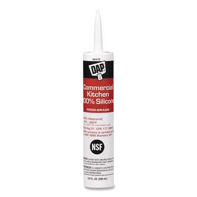 DAP Commercial Kitchen Silicone Sealant, 9.8 oz Tube, White (DAP7079808656) Each DAP® Sealing Products