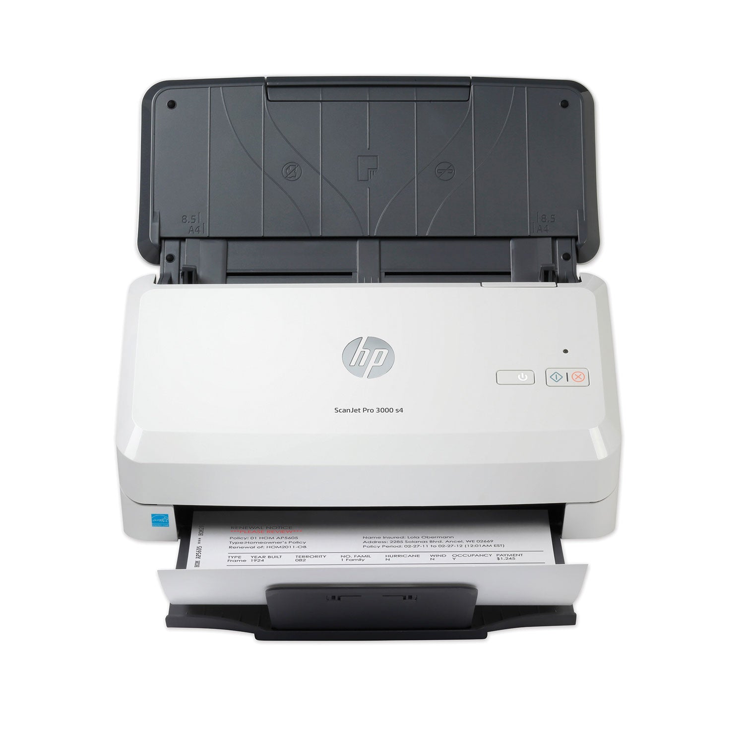 HP ScanJet Pro 3000 s4 Sheet-Feed Scanner, 600 dpi Optical Resolution, 50-Sheet Duplex Auto Document Feeder (HEW6FW07A) Each Scanners