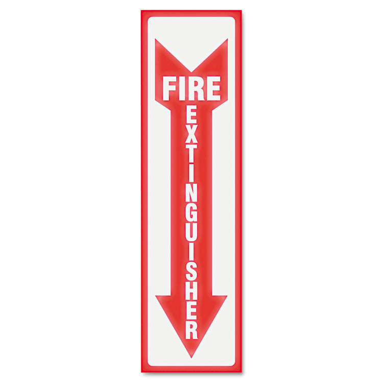 Headline Sign Glow In The Dark Sign, 4 x 13, Red Glow, Fire Extinguisher (USS4793) Each Headline® Sign Signs & Sign Holders