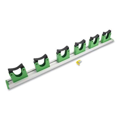 Unger Hang Up Cleaning Tool Holder, 28w x 3.15d x 2.17h, Silver/Green (UNGHO700EA) Each Unger® Tool Storage & Organizers