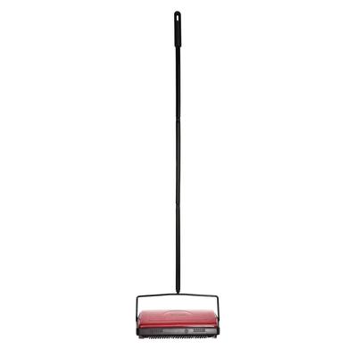 Alpine Industries Manual Triple Brush Carpet and Floor Sweeper, 42.5" Handle, Red (ALHALP469REDNEW) Each Sweepers