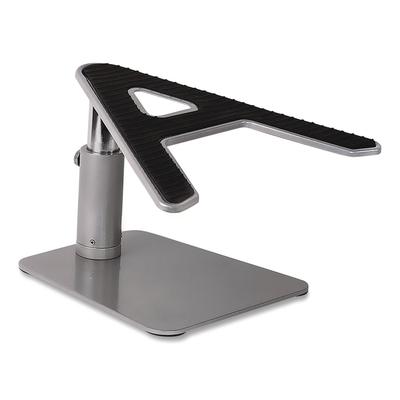 MOUNT-IT! Adjustable Height Laptop Riser, 10" x 10.5" Platform, Silver/Black, Supports Up to 33 lbs (MNIMI7271) Each Workstation Mobile Device Mounts
