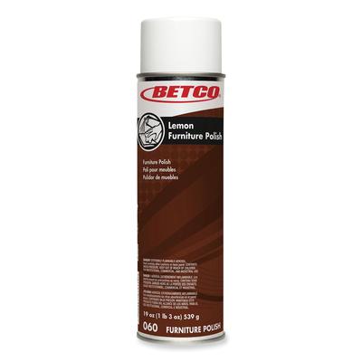 Betco Lemon Furniture Polish, Lemon Scent, 19 oz Aerosol Can, 12/Carton (BET602300) Case of 12 Betco® Furniture Cleaners