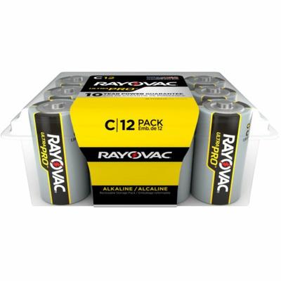 Rayovac Ultra Pro Alkaline C Batteries, 12/Pack (RAYALC12PPJ) Pack of 12 Rayovac® Batteries & Battery Chargers