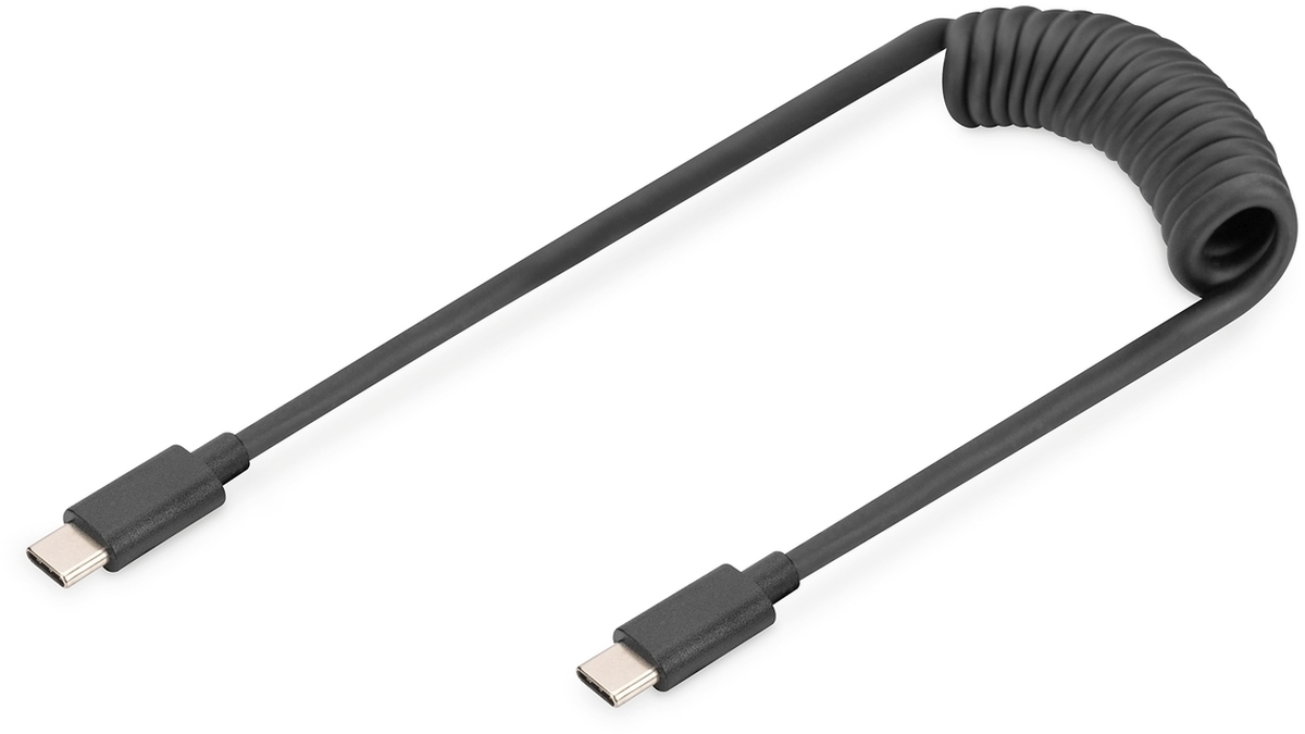 Digitus USB 2.0 - USB - C auf USB - C Spiralkabel Image