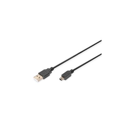 DIGITUS USB 2.0 Anschlusskabel, Typ A - mini B (5pin) 1.8m