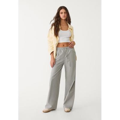 Stradivarius Long flowing smart trousers Grey L