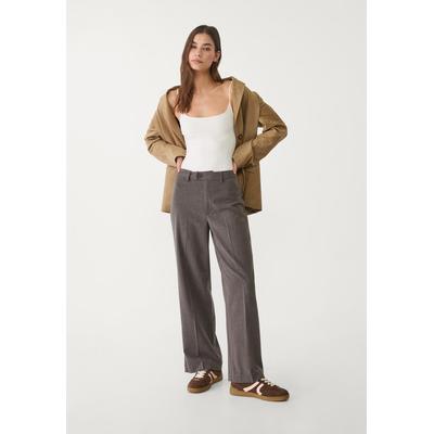 Stradivarius Smart straight-leg trousers Dark grey 4