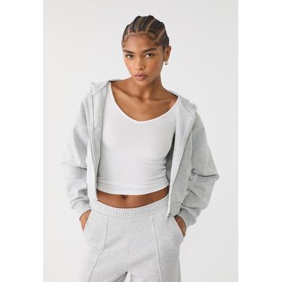 Stradivarius Hoodie with pockets Grey melange XS