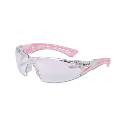 Bolle Rush+ Series Safety Glasses, Clear Indoor Lens, Anti-Scratch/Anti-Fog (286-40254)