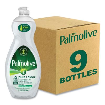 Palmolive US04272CT Pure + Clear Dishwashing Liquid, Unscented, 32.5 oz Bottle, 9/Carton - Case of 9