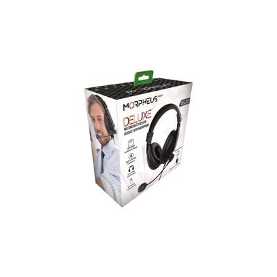 Morpheus 360 Deluxe Multimedia Stereo USB Headset with Adjustable Boom Microphone, Over the Head, Binaural (MHSHS3500SU)