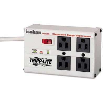 Tripp Lite ISOBAR4 Isobar Surge Protector, 4 Outlets, 6 ft. Cord, 3330 Joules, Metal Housing