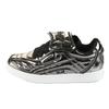 Plateausneaker BUFFALO "LIBERTY SOCCER vegan", Damen, Gr. 40, silber (silberfarben), Lacklederimitat, glänzend, metallic, sportlich, Schuhe, Schnürschuh, Halbschuh, Freizeitsneaker in Metallic-Optik