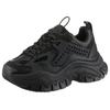 Plateausneaker BUFFALO "TRAIL ONE", Damen, Gr. 39, schwarz, Lederimitat, Nubuklederimitat, Mesh, sportlich, Schuhe, Schnürschuh, Chunky Sneaker, Halbschuh mit Plateausohle