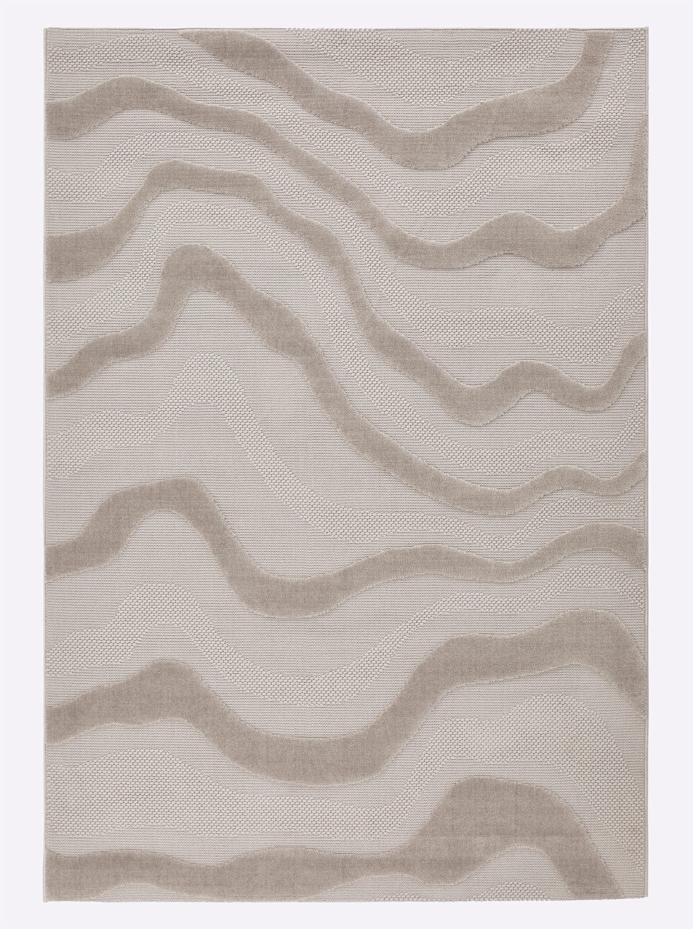 Teppich HEINE HOME Gr. 5, grau (taupe), H:5mm Ø:160cm, Kunstfaser, Polyester, Teppiche, Teppich