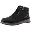 Schnürboots TOM TAILOR, Herren, Gr. 40, schwarz, Lederimitat, Textil, unifarben, kontrastfarbene Details, casual, Schuhe, Herbstmode, Outdoorschuh mit gepolstertem Schaftrand