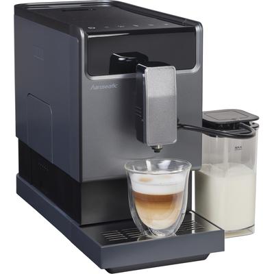 HANSEATIC Kaffeevollautomat "HACM121470ST", schwarz (silber, schwarz), B:18cm H:40cm T:32cm, Kaffeevollautomaten, magnet