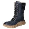 Winterboots MUSTANG SHOES, Damen, Gr. 39, blau, Lederimitat, unifarben, sportlich, Schuhe, Schnürboots, Snowboots, Profilsohle mit Innenreißverschluss