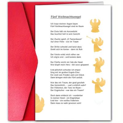 TEMU 1pc Unique Christmas Greeting Envelope, 12cm*18cm, Humorous Christmas , Suitable For , Wishes, , Christmas Occasion Image