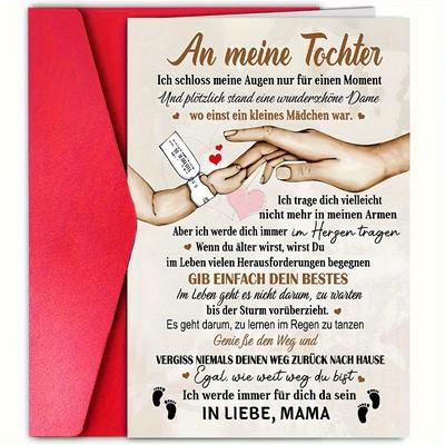TEMU 1pc Greeting For Mother, 12cm X 18cm Envelope, Universal For Any Occasion, For Christmas, , , , , Father, Son, Daughter Image