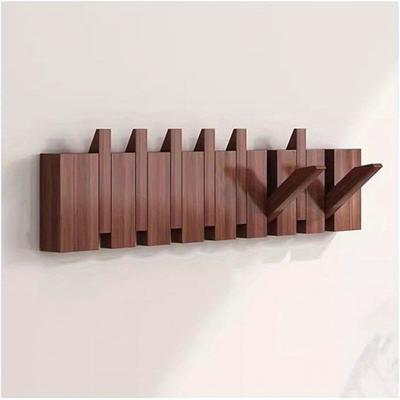 TEMU 1pcs Creative Piano Rack, Wall Mounted Coat Hook, Folding Hanging Storage Rack, Solid Wood Clothes Hanger, Hat Rack, For Bedroom, Entryway, Foyer, Mudroom, Wall Decor Aesthetic Room Decor Image