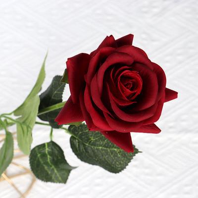 Ahlsen - Set mit 5 künstlichen Blumen, roten Rosen, künstlichen Blumen, langem Stiel, künstlichen Image